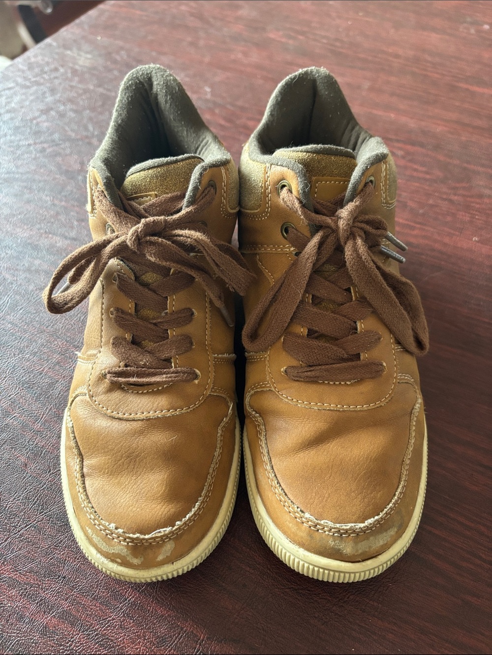 Place Kids Tan Lace-Up High-Top Boots